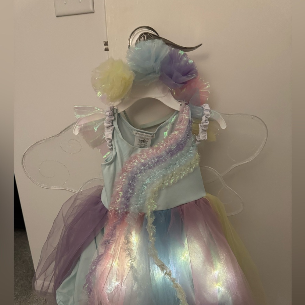 Pottery Barn pastel Rainbow Fairy Costume for Kids -